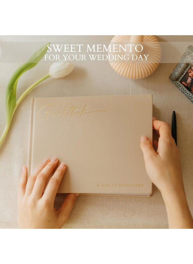 ZICOTO Beautiful Wedding Guest Book for Your Wedding Reception - Simply Elegant Guestbook to Sign in and Add Polaroid Photos - The Perfect Wedding Or Baby Shower Guest Book for The Special Day - Image 3